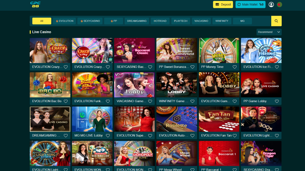Does CPC88 Provide Live Casino Games and Virtual Sports?